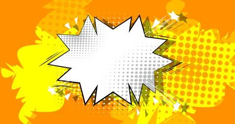 Retro comic book style Speech Bubble background. Manga cartoon backdrop. Pop  Illustrazione stock