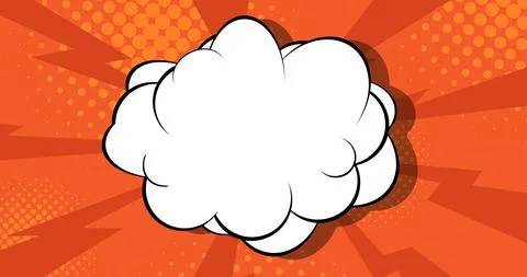 Retro comic book style Speech Bubble background. Manga cartoon backdrop. Pop  Stock Illustration