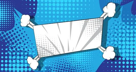 Retro comic book style Speech Bubble background. Manga cartoon backdrop. Pop  Illustrazione stock