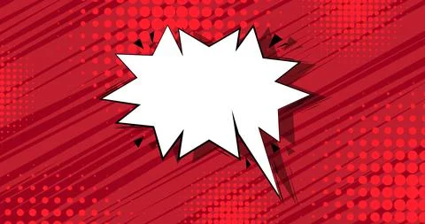 Retro comic book style Speech Bubble background. Manga cartoon backdrop. Pop  Illustrazione stock