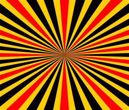 Retro Comic Poster Background. Red Yellow And Black Sunburst Background Retro St Stock Illustration