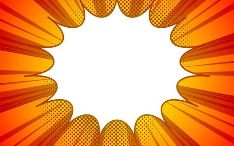 Retro Comic Speech Bubble With Stripes Background. Illustrazione stock