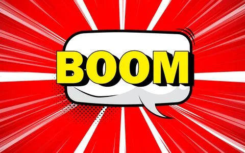 Retro Comic Speech Bubble With Stripes Background. Illustrazione stock