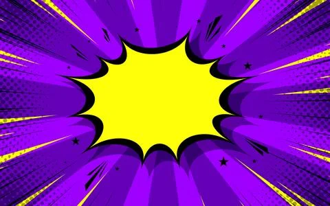 Retro Comic Speech Bubble With Stripes Background. Stock Illustration