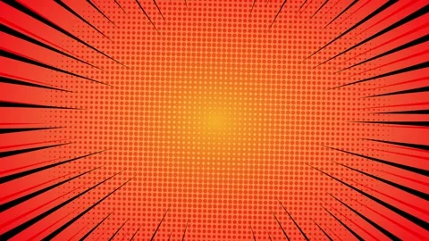 Retro Comic Style Explosion Background with Halftone Dots and Dynamic Lines Video stock 330959501