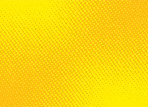 Retro comic yellow background raster gradient halftone, stock vector illustra Stock Illustration