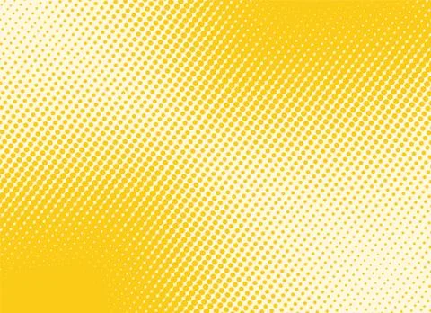 Retro comic yellow background raster gradient halftone, stock vector illustra Stock Illustration