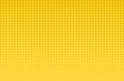 Retro comic yellow background raster gradient halftone, stock vector illustra Stock Illustration