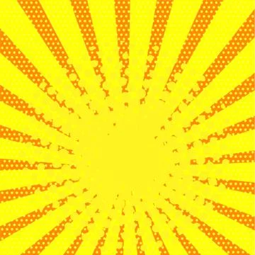 Retro comic yellow background with strips and dots pop art retro style - stoc Stock Illustration