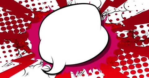 Retro comics pop art blank speech bubble Stock Footage 312814442