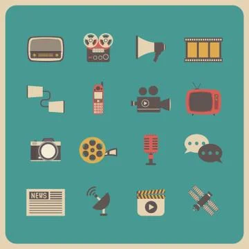 Retro communication icon Stock Illustration