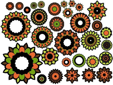 Retro components Stock Illustration