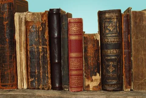 Retro composition with books. Stock Photos