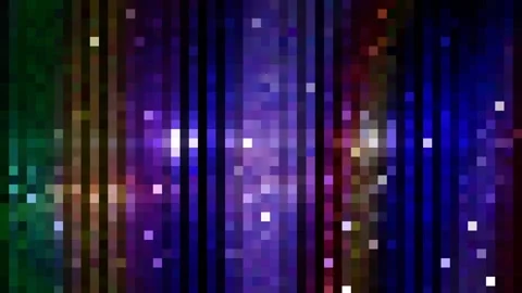 Retro Computer Animation Pixel Art Digital Screen Texture Stock Footage 132647734