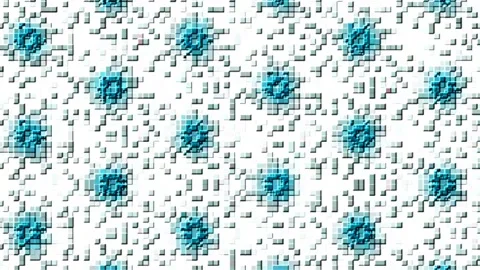 Retro Computer Animation Pixel Art Digital Screen Texture Stock Footage 132674515