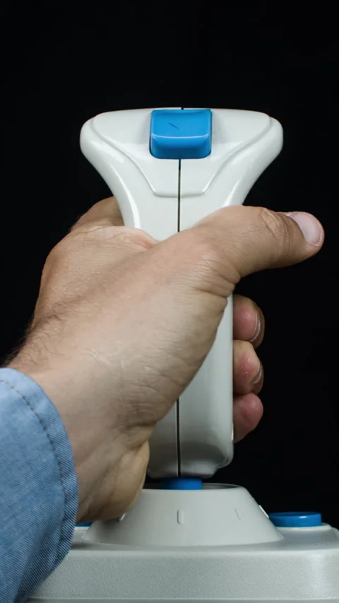 Retro computer arcade game joystick in vertical Stock Footage 264574514