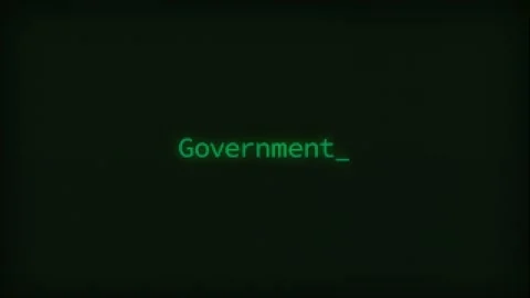 Retro Computer Coding Text Animation Typing Government, CRT Monitor Style Stock Footage 229878692