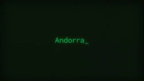 Retro Computer Coding Text Animation Typing Andorra, CRT Monitor Style Stock Footage 230167552