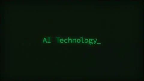 Retro Computer Coding Text Animation Typing AI Technology, CRT Monitor Style Stock Footage 230288441