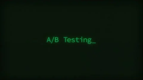 Retro Computer Coding Text Animation Typing A/B Testing, CRT Monitor Style Stock Footage 230289204
