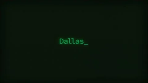 Retro Computer Coding Text Animation Typing Dallas, CRT Monitor Style Stock Footage 230473056