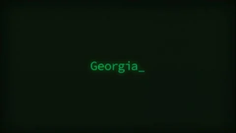 Retro Computer Coding Text Animation Typing Georgia, CRT Monitor Style Stock Footage 230724114