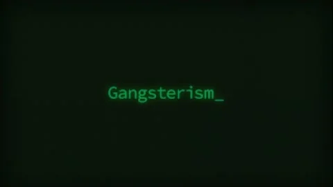 Retro Computer Coding Text Animation Typing Gangsterism, CRT Monitor Style Stock Footage 230724196