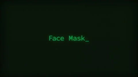 Retro Computer Coding Text Animation Typing Face Mask, CRT Monitor Style Stock Footage 230925872