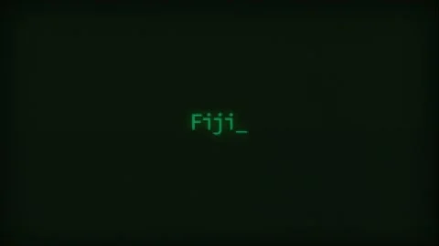 Retro Computer Coding Text Animation Typing Fiji, CRT Monitor Style Stock Footage 230925874