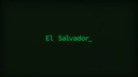 Retro Computer Coding Text Animation Typing El Salvador, CRT Monitor Style Stock Footage 231081317