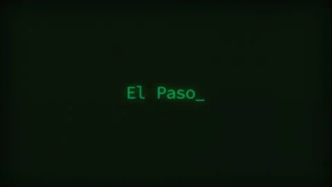 Retro Computer Coding Text Animation Typing El Paso, CRT Monitor Style Stock Footage 231081330