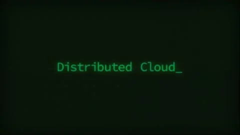 Retro Computer Coding Text Animation Typing Distributed Cloud, CRT Monitor .. Stock Footage 231256683