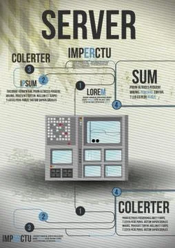 Retro Computer Device - Vector Illustration Illustrazione stock