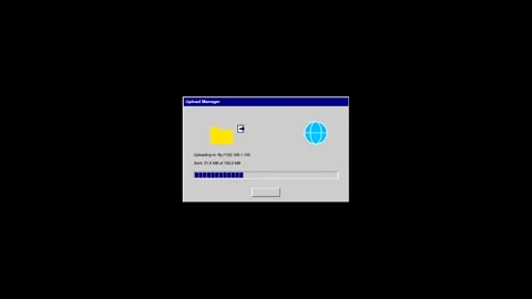 Retro computer file copy progress bar stock footage Stock Footage 346470524