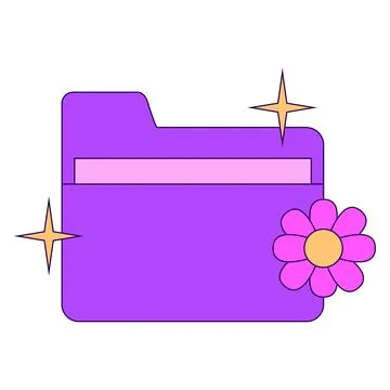 Retro computer folder windowns elements. Stock Illustration