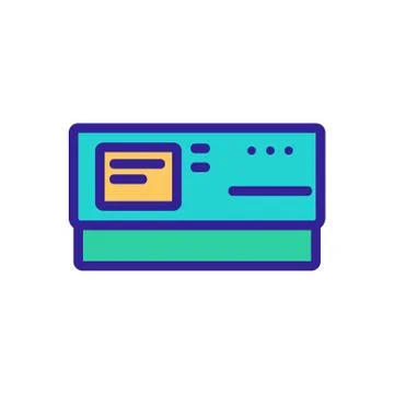 Retro computer icon vector. Isolated contour symbol illustration Stock Illustration