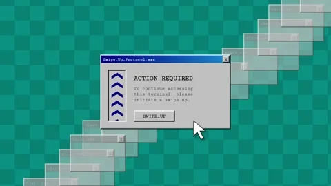 Retro Computer Interface with Cascading Windows and a Mouse Cursor Interact.. 動画素材 347302568
