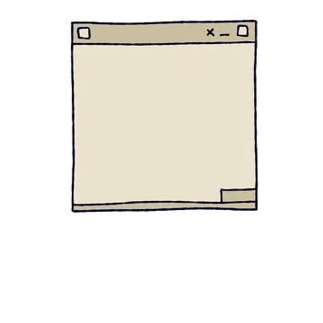 Retro computer interface. Illustrazione stock