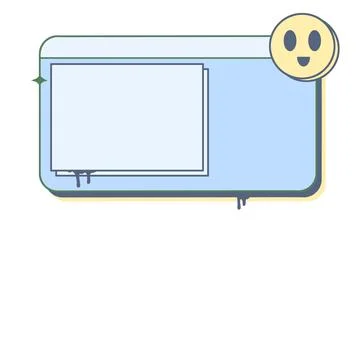 Retro computer interface. Vintage old browser Illustrazione stock