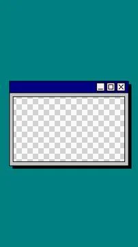 Retro Computer Interface Window Frame from Operating System with Alpha Channel Stock Illustration