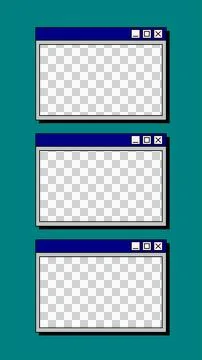 Retro Computer Interface Window Frames from Operating System with Alpha Channel イラスト素材