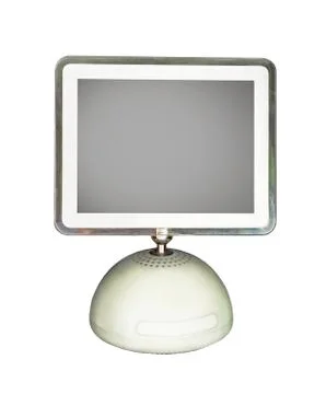 Retro computer isolated Stock Photos