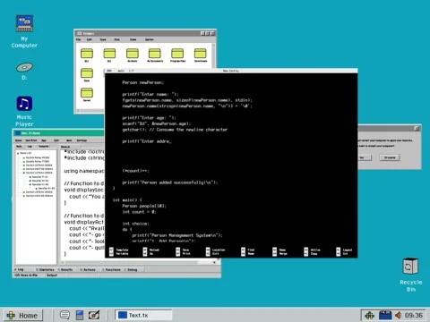 Retro Computer OS Coding Stock Footage 252067845
