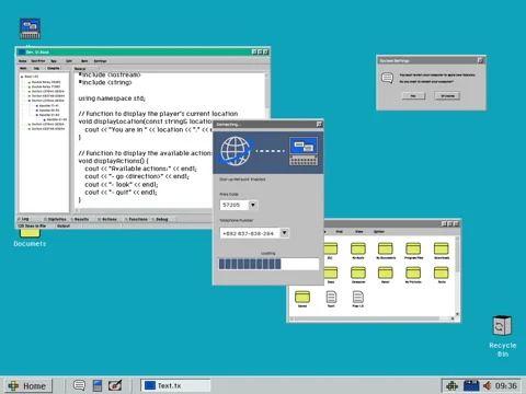 Retro Computer OS Dial Up Internet Stock Footage 252067847