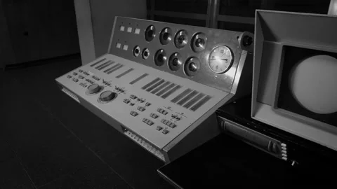 Retro Computer In Research Center. Old Computer Technology. Stock Footage 163960129