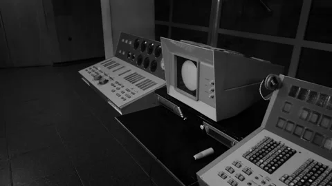 Retro Computer In Research Center. Old Computer Technology. Stock Footage 164175030