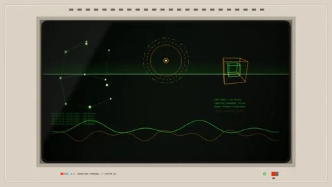 Retro Computer Screen with Abstract Data Visualization, Old Technology 스톡 동영상 341364791
