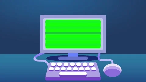 Retro Computer Screen Stock Footage 335667759