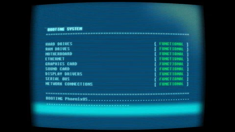 Retro Computer Screen glitch Animation Stock Footage 266116708
