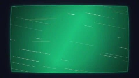 Retro Computer Screen Glitch Effect with Green Matrix Code and Static Lines Stock Footage 348074214